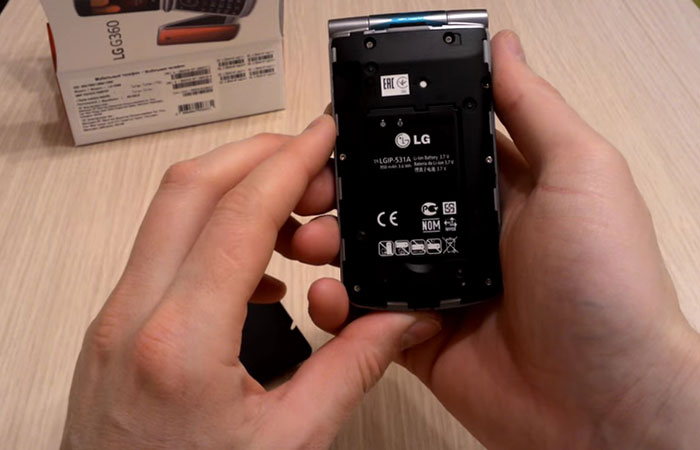батарея телефона lg g360 внешний вид | apptoday.ru
